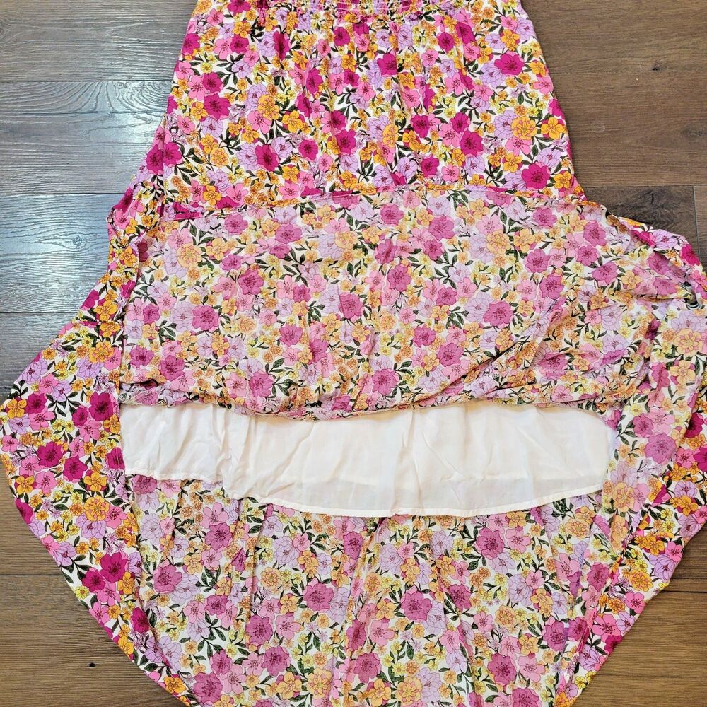 Draper James RSVP Maxi Dress Floral Smocked Tiered Sz XL Summer Pockets Babydoll - Picture 9 of 10
